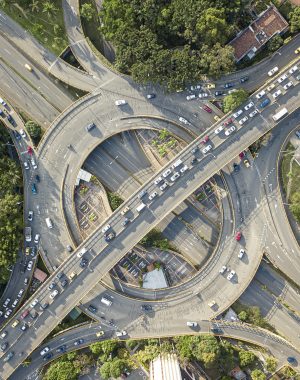 intersection in the south of Medellin is called Aguacatala and in rush hours it has a lot of traffic